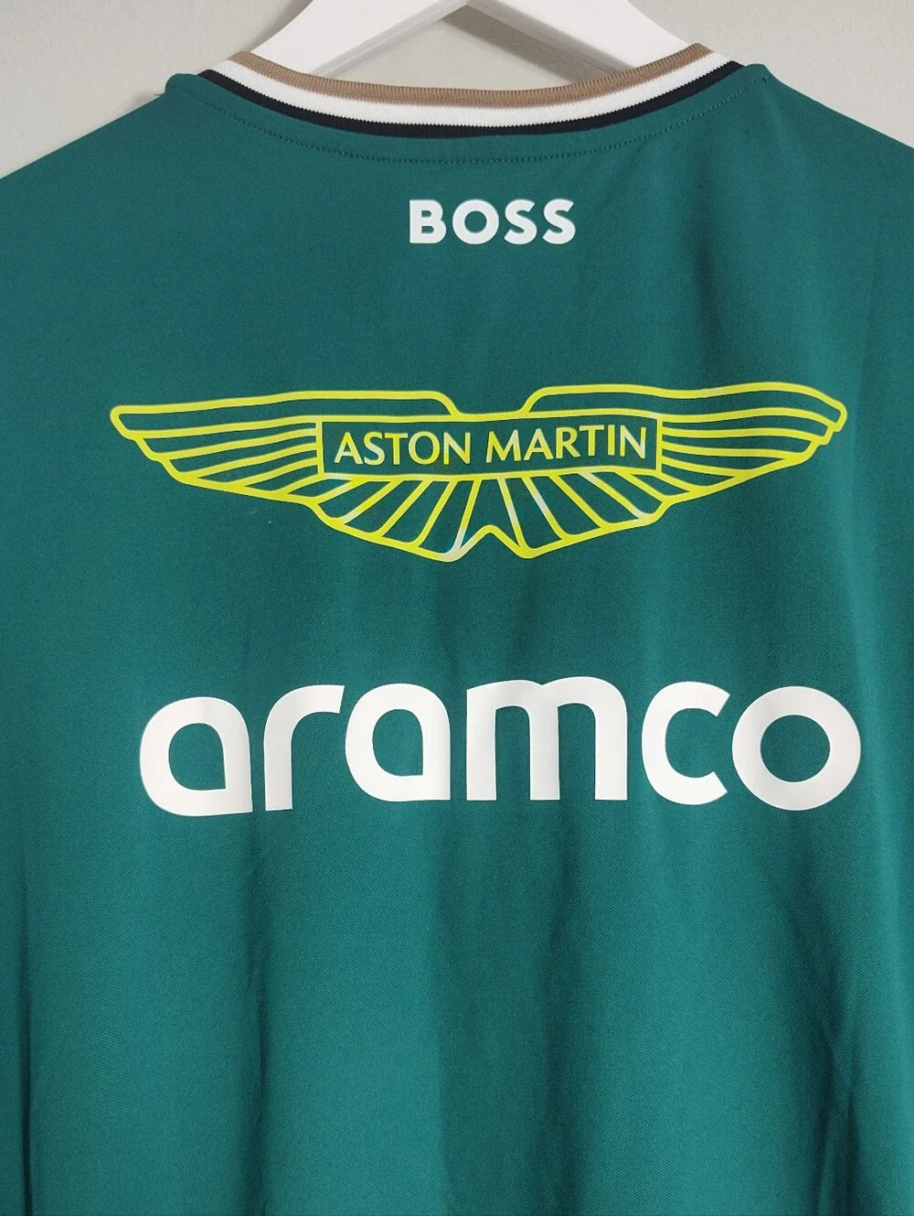 Green Aston Martin Aramco F1 2024 BOSS Men’s Team Racing T-Shirt
